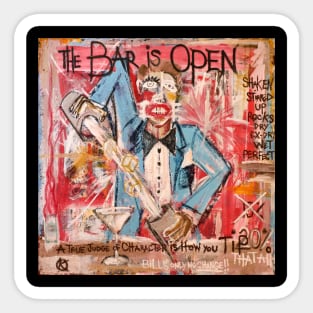 The Bar is Open Sticker